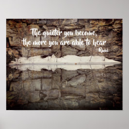 Bli tyst Rumi inspirationsoffert Poster