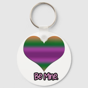 Bli Valentine Lila Rand Heart Nyckelring