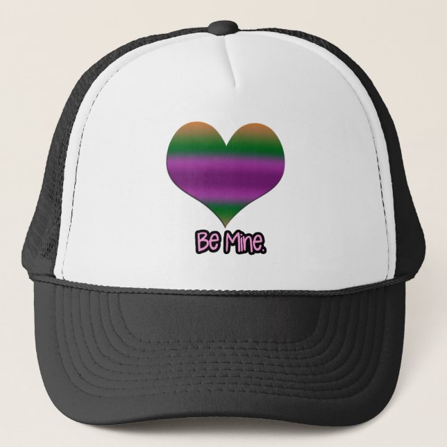 Bli Valentine Lila Rand Heart Truckerkeps (Framsida)