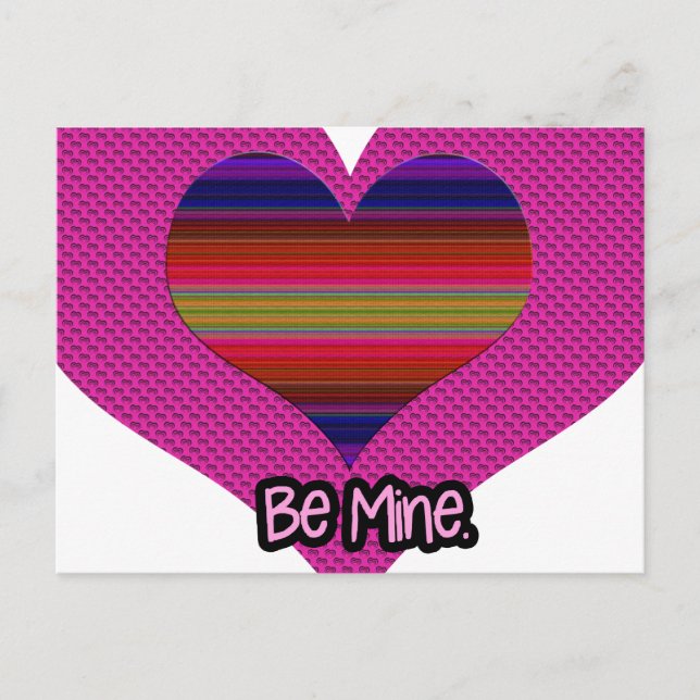 Bli Valentine Rainbow Heart Helg Vykort (Framsida)