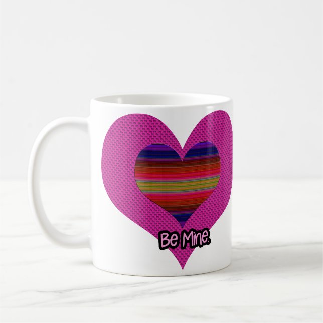 Bli Valentine Rainbow Heart Kaffemugg (Vänster)
