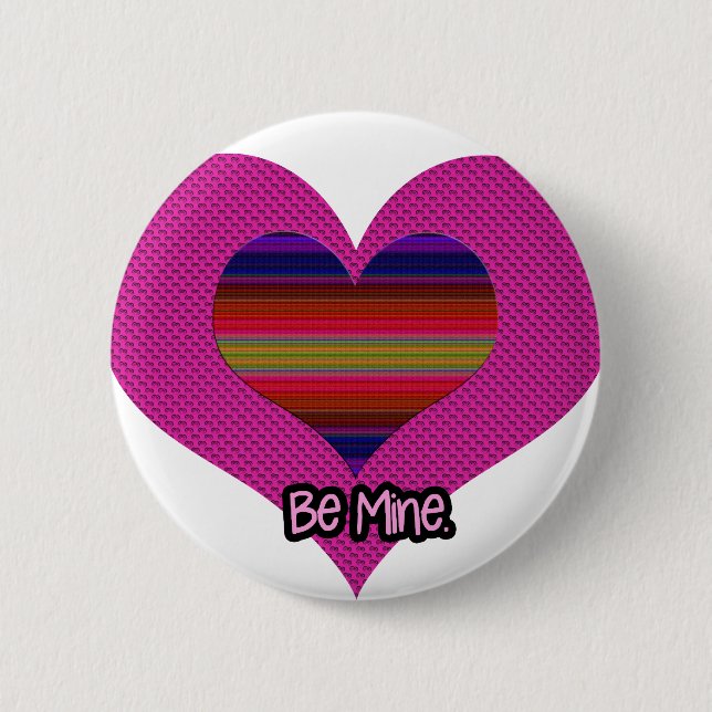 Bli Valentine Rainbow Heart Knapp (Framsida)