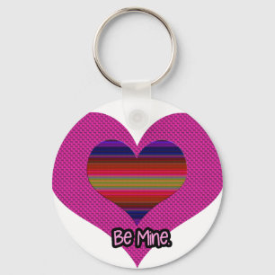 Bli Valentine Rainbow Heart Nyckelring