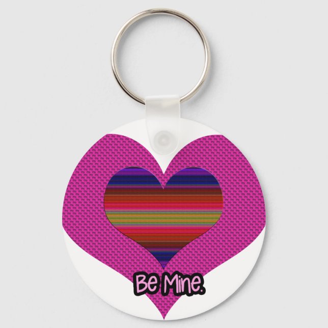 Bli Valentine Rainbow Heart Nyckelring (Framsida)