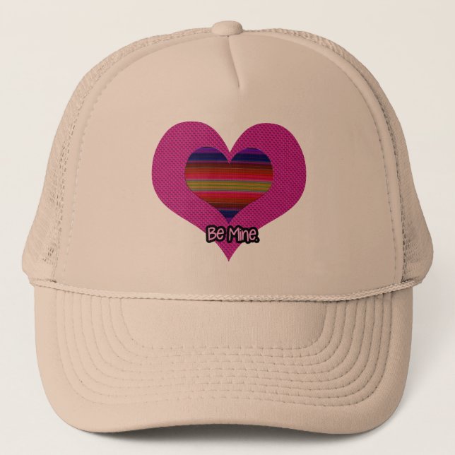 Bli Valentine Rainbow Heart Truckerkeps (Framsida)