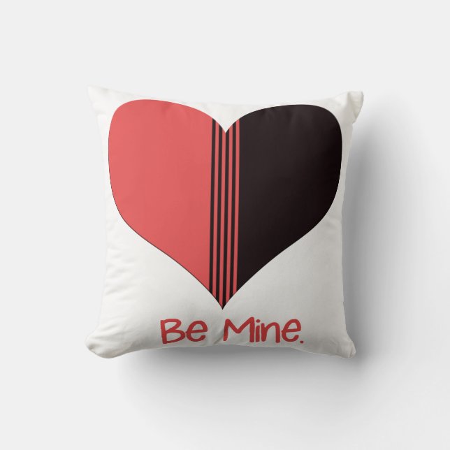 Bli Valentine Red Rand Heart Kudde (Framsida)