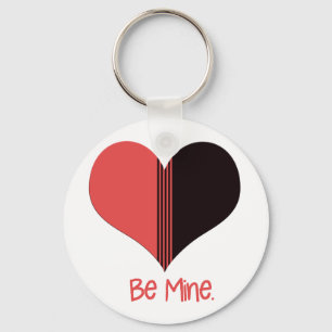 Bli Valentine Red Rand Heart Nyckelring