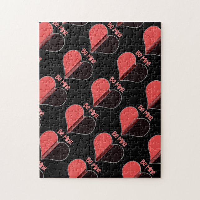Bli Valentine Red Rand Heart Pussel (Vertikal)