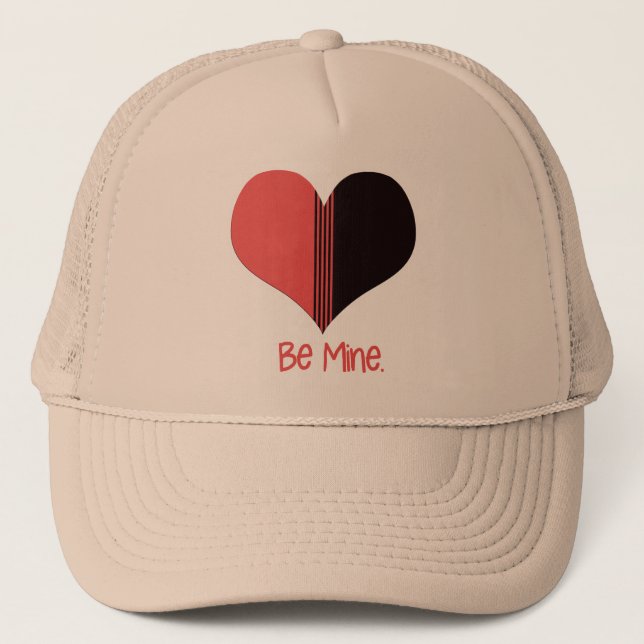 Bli Valentine Red Rand Heart Truckerkeps (Framsida)