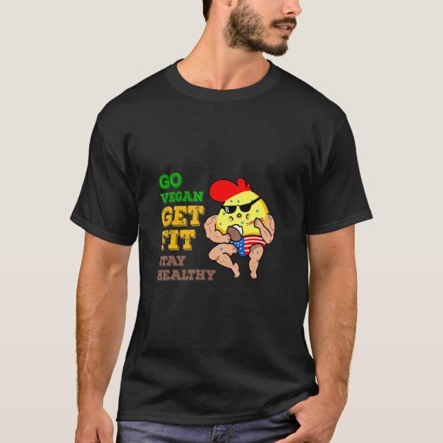 Bli Vegan Få Träning Buff Coola Kyckling Workout T Shirt (Framsida)