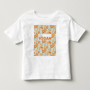 Bli vegan! Vackra retro dämpade 1970-tals blommor T Shirt