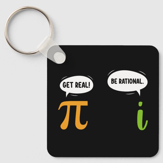 Bli verklig Var rationell Rolig matematik Pi-dagen Nyckelring (Framsida)