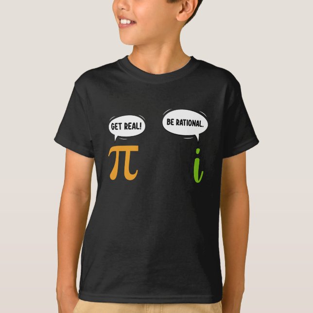 Bli verklig Var rationell Rolig matte Pi-dagen nör T Shirt (Framsida)