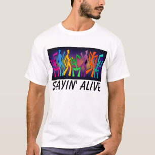 Bli vid liv T-tröja, disko T-shirt