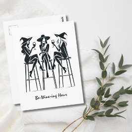 Bli-Vin-timme,Elegant Witches Vin Natt,Modern Vykort