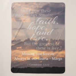 Blical Passage Sunset PERSONLIG Blanket