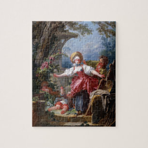 Blind-Bemannar bluff av Jean-Honore Fragonard Pussel
