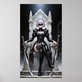 Blind Blade - Gothic Sci-Fi Warrior Art Poster