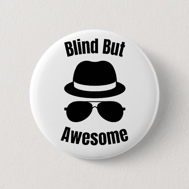 Blind But Awesome - blind pinback Knapp (Framsida)