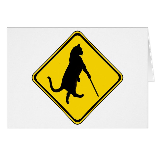 Blind Cats Crossing! Hälsningskort (Framsidan Horizontal)