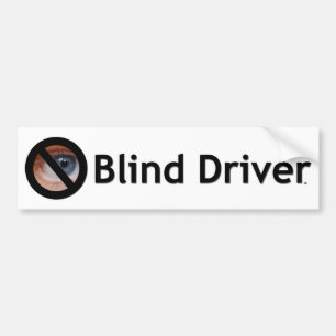 Blind chaufför bildekal
