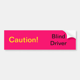 Blind chaufför bildekal