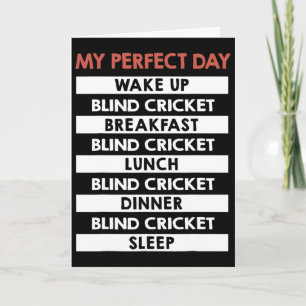 Blind Cricket Min Perfekta Dag Spelarens Dagliga R Kort