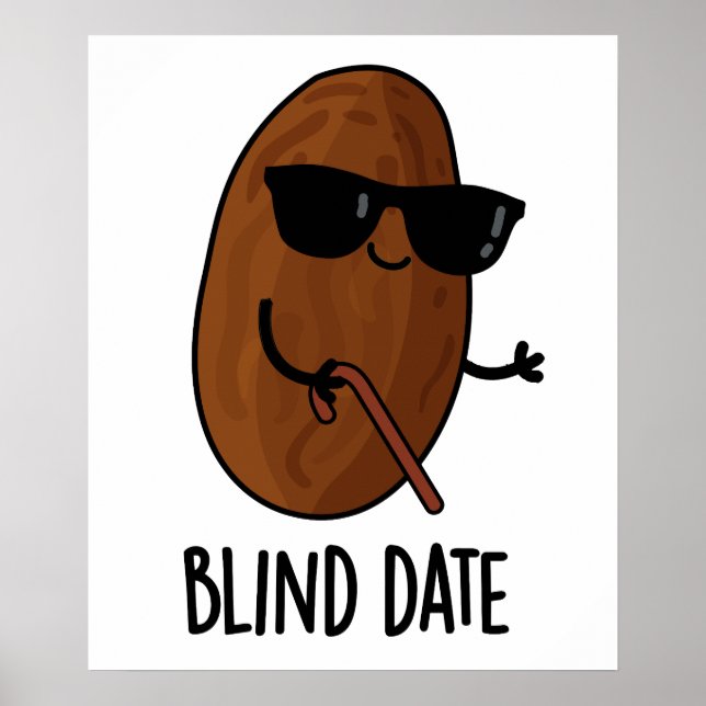 Blind Date Funny Fruit Pun Poster (Framsidan)