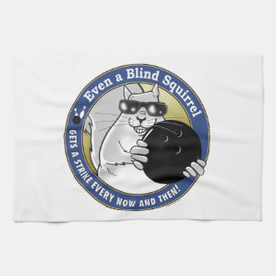 Blind ekorrebowling kökshandduk