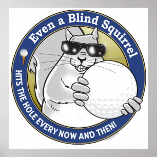 Blind ekorreGolf Poster