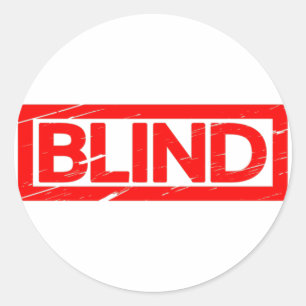 Blind Frimärke Runt Klistermärke
