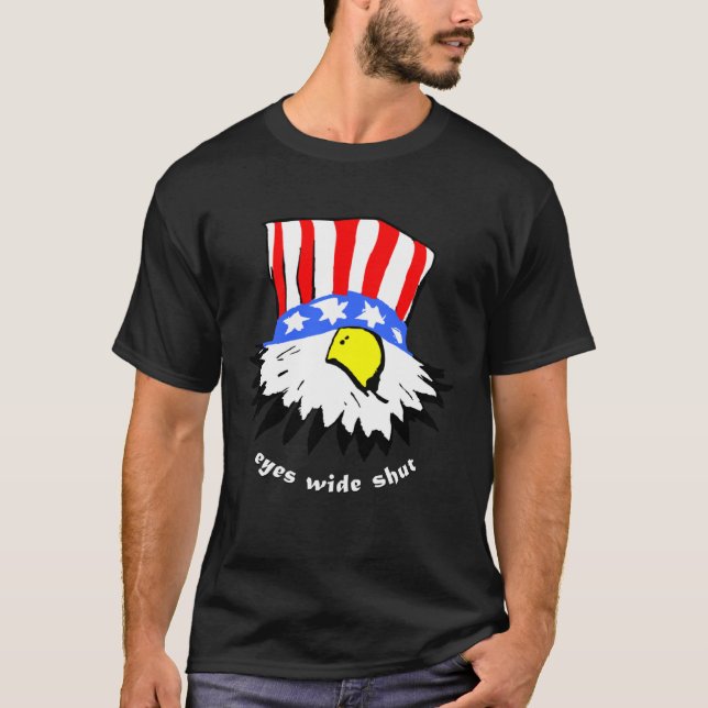 Blind Hawk  Eyes Wide Shut  USA T Shirt (Framsida)