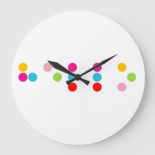 Blind i blindskrift brev hej stor klocka