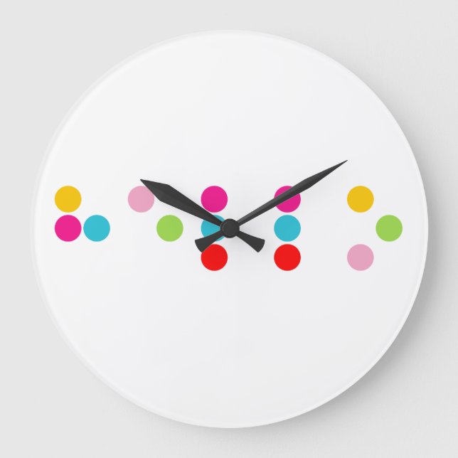 Blind i blindskrift brev hej stor klocka (Framsida)