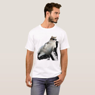 Blind kattpianist t shirt