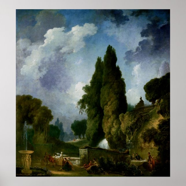 Blind Man's Bluff - Fragonard Rococo Art Poster (Framsidan)