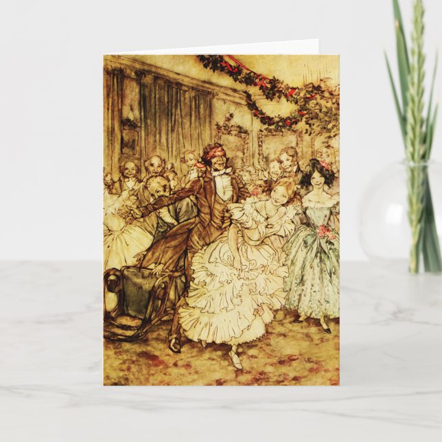 Blind Mans Buff jul Party Firande Kort (Framsida)