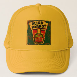 Blind Parrot Rum Old Distress Metall Sign Keps