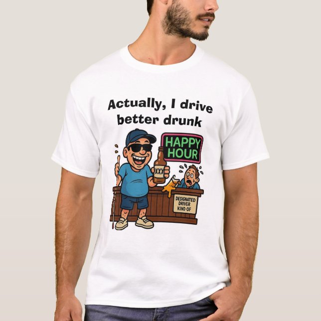 Blind People kör bättre än trummor T Shirt (Framsida)