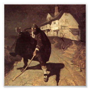 "Blind Pew" Pirat Art av NC Wyeth Fototryck