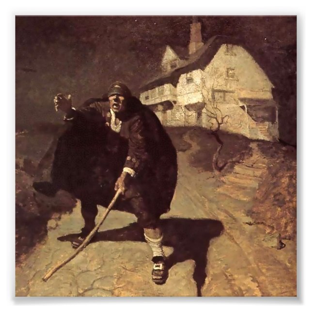 "Blind Pew" Pirat Art av NC Wyeth Fototryck (Framsidan)