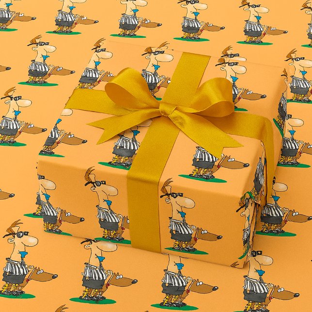 Blind Referee with Guide Dog Sports Humor Presentpapper (Skapare uppladdad)