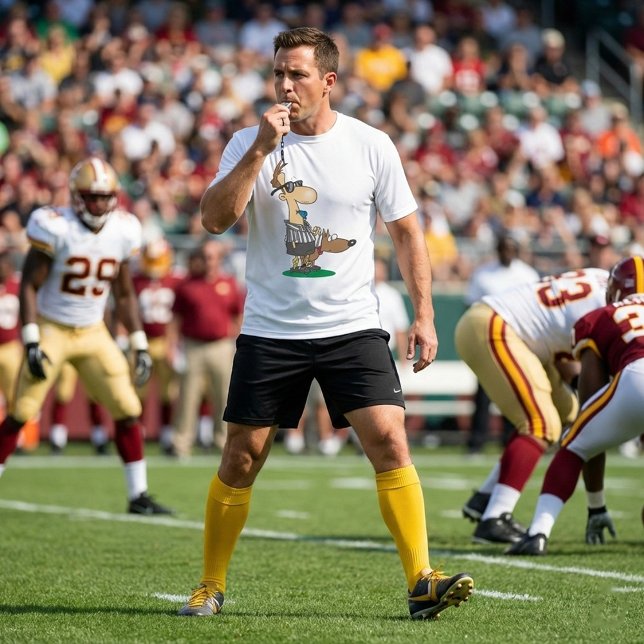 Blind Referee with Guide Dog Sports Humor T Shirt (Skapare uppladdad)