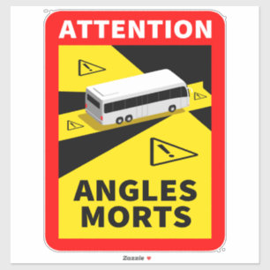 Blind Spot Angles Morts - Buss Sticker Klistermärken