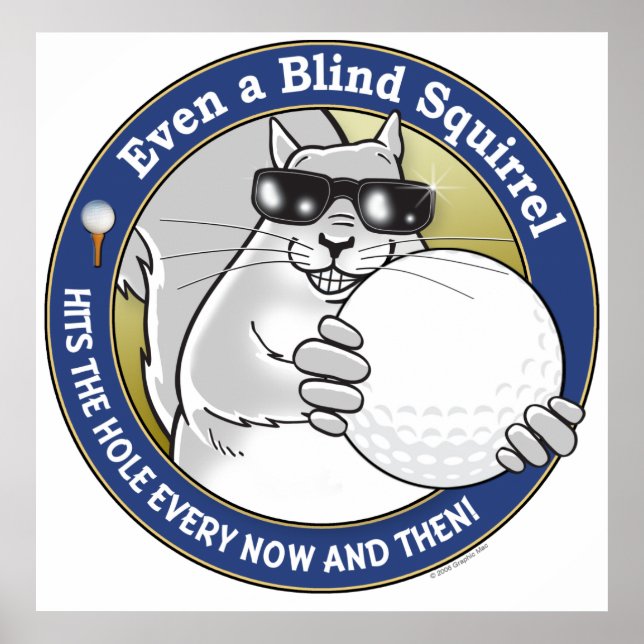 Blind Squirrel Golf Poster (Framsidan)