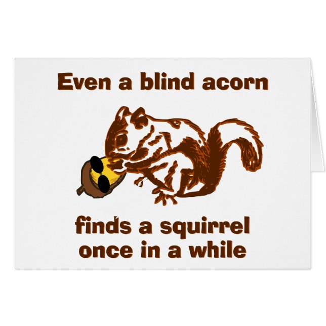 Blind Squirrel Hälsningskort (Framsidan Horizontal)