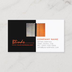 Blind Store Windows Mode Black & White Card Visitkort