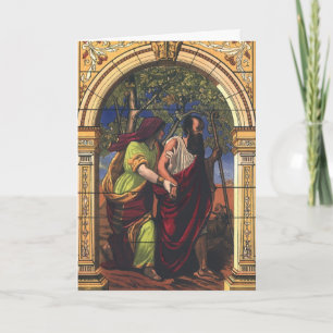 Blind Tobit och hustru Anna, Vintage Religion Kort