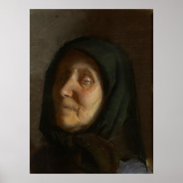 Blind Woman av Anna Ancher 1885 Poster (Framsidan)
