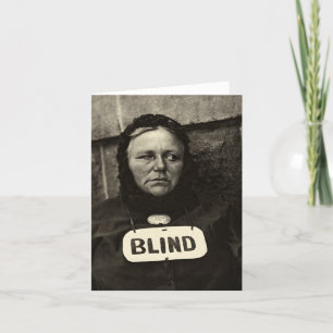 Blind Woman, New York 1917 Kort